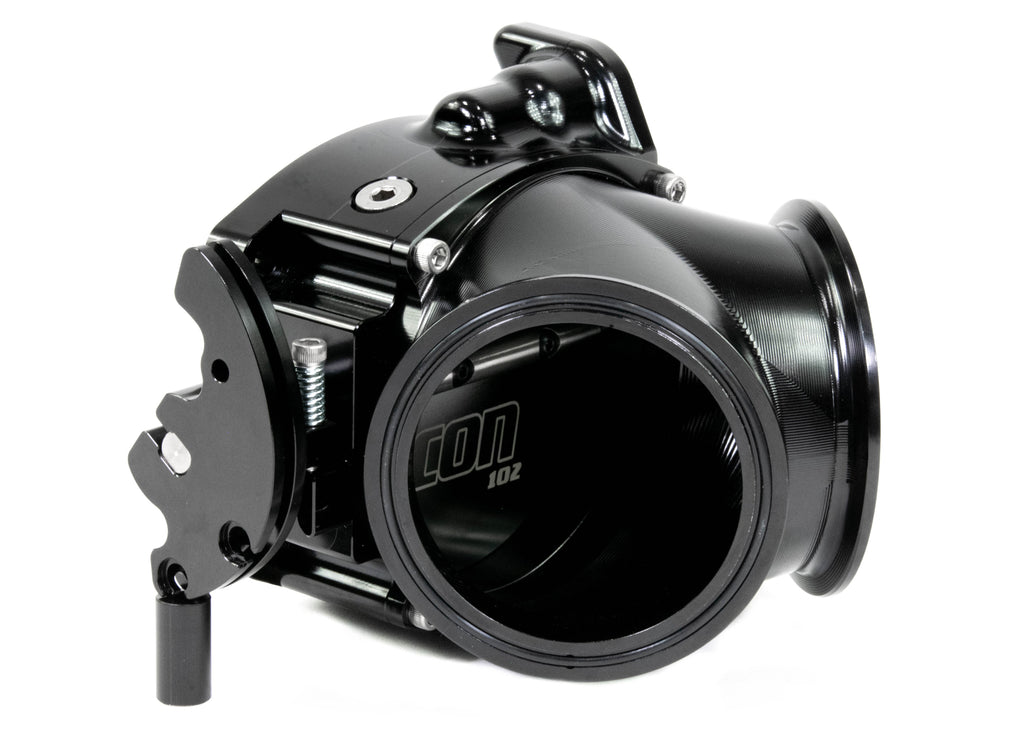 ICON 102/105mm Cable Drive Throttle Body (Black) w/ Interchangeable Connection-Motion Raceworks-Motion Raceworks