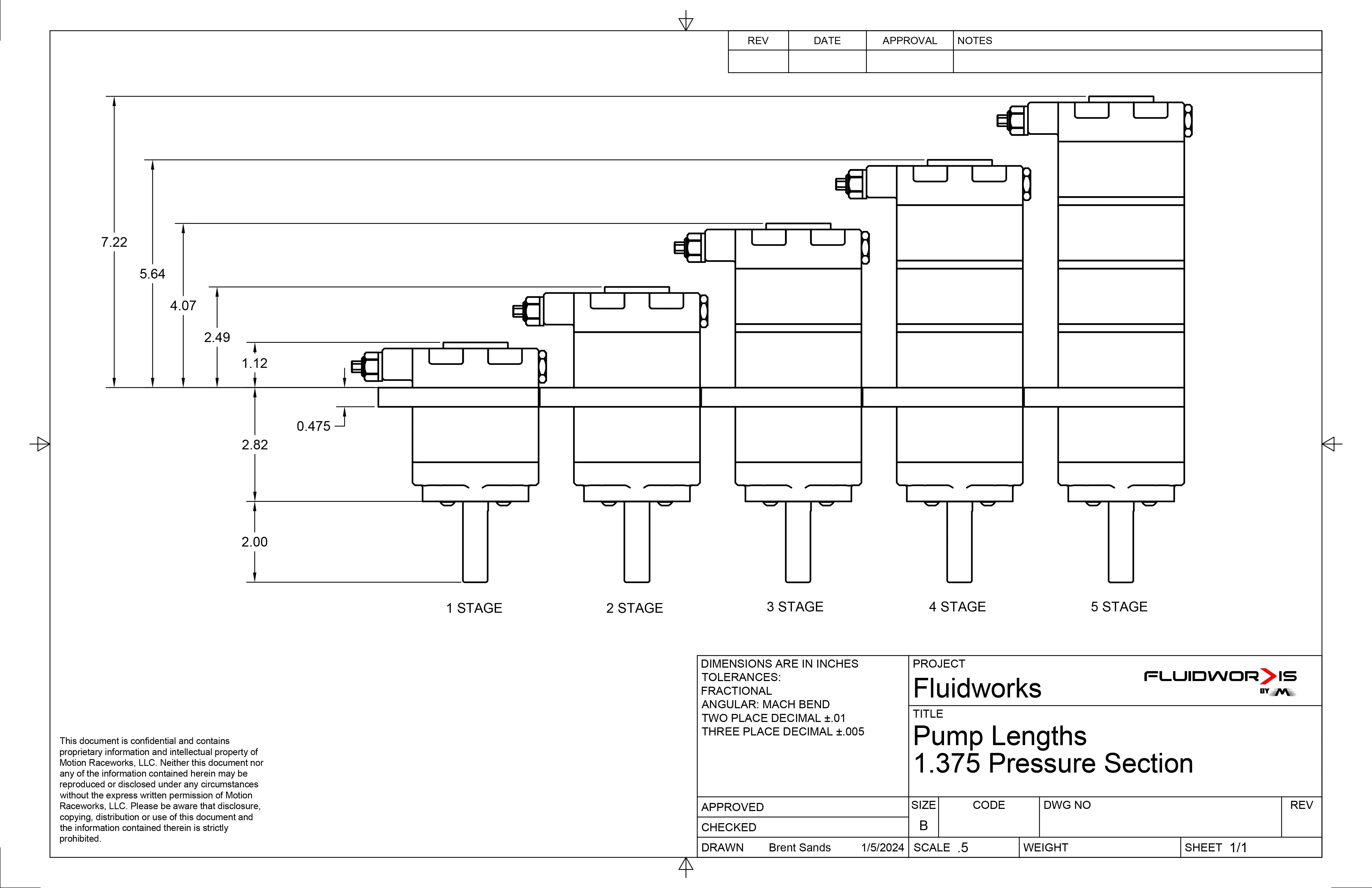 Fluidworks 3 Stage Belt Drive Racing Dry Sump Oil Pump (Standard Rotation) 5-300-FluidWorks-Motion Raceworks