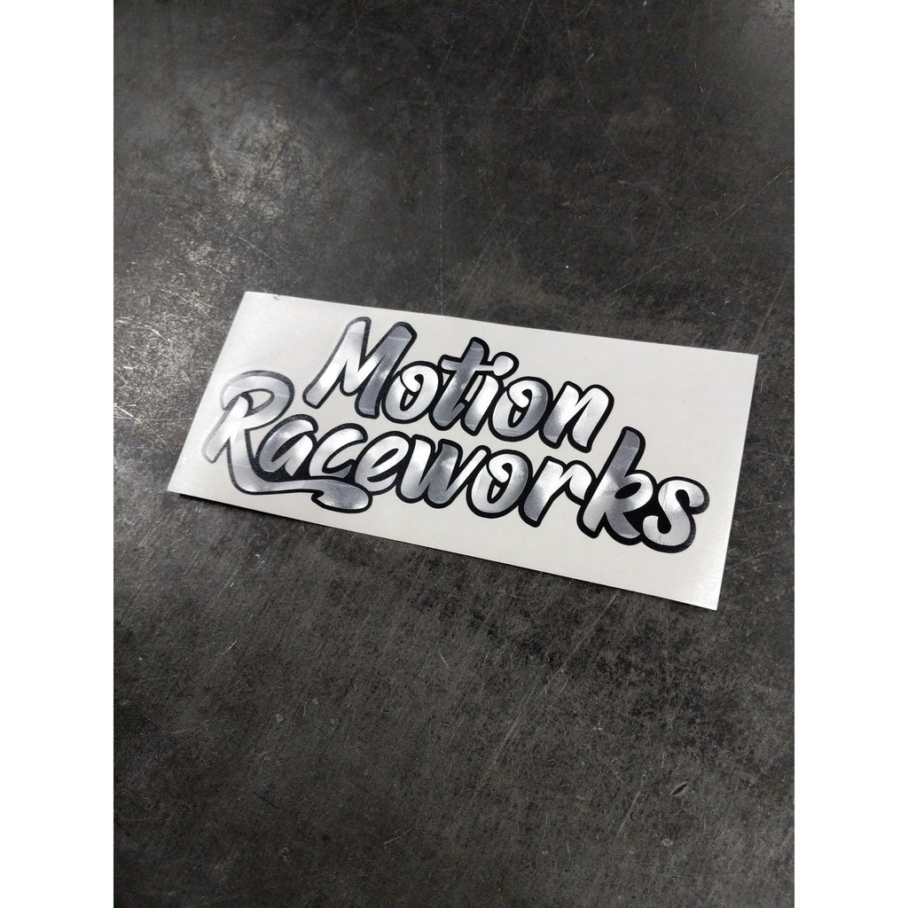 Motion Retro Decal 12” Long - MD-R12 Silver-Motion Raceworks-Motion Raceworks