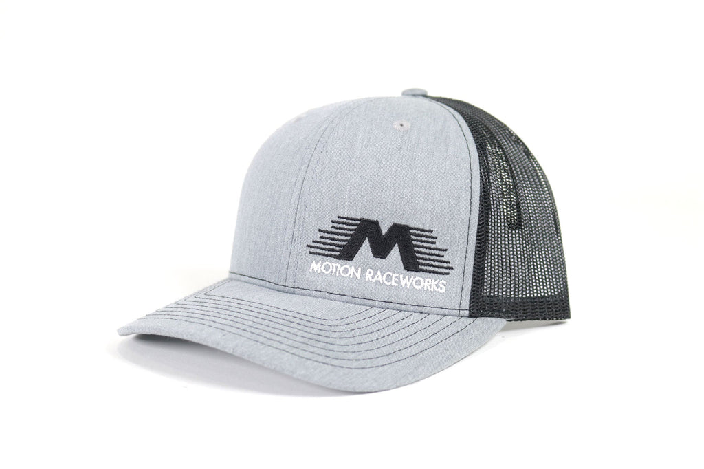 Black/Heather Gray Motion Raceworks Snapback Hat w/ Mesh Back 95-111-Motion Raceworks-Motion Raceworks